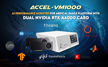 ACCEL-VM1000 is AI Performance Monster for Medical Image Platform with  DUAL NVIDIA RTX A6000 Card